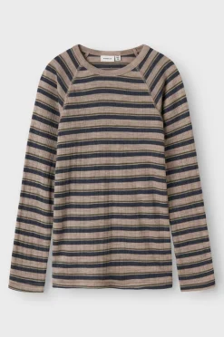 Online Termisk top nkmWang Wool Needle LS Top Stripe Børn Undertøj