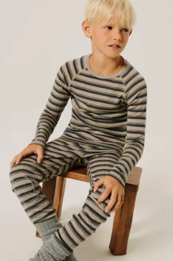 Name it Termounderbukser nkmWang Wool Needle Longjohn Stripe^Børn Undertøj