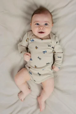 Outlet baby Bodyer nbmBody LS Airplane 3-pak Børn Bodies