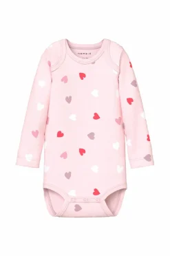 Name it baby Bodyer NbfBodyLS Heart 3-pak^Børn Bodies