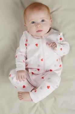 baby Pyjamasoverall nbfNightsuit Zip FF Car. Heart N 2-pak Børn Nattøj & Homewear