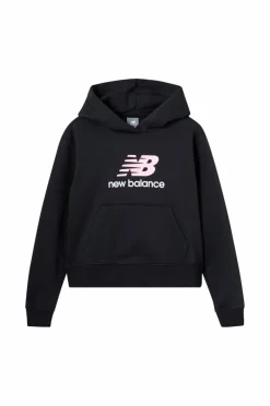 New Balance Hættetrøje Brush Back Stacked Logo^Børn Sweatshirts & Hoodies