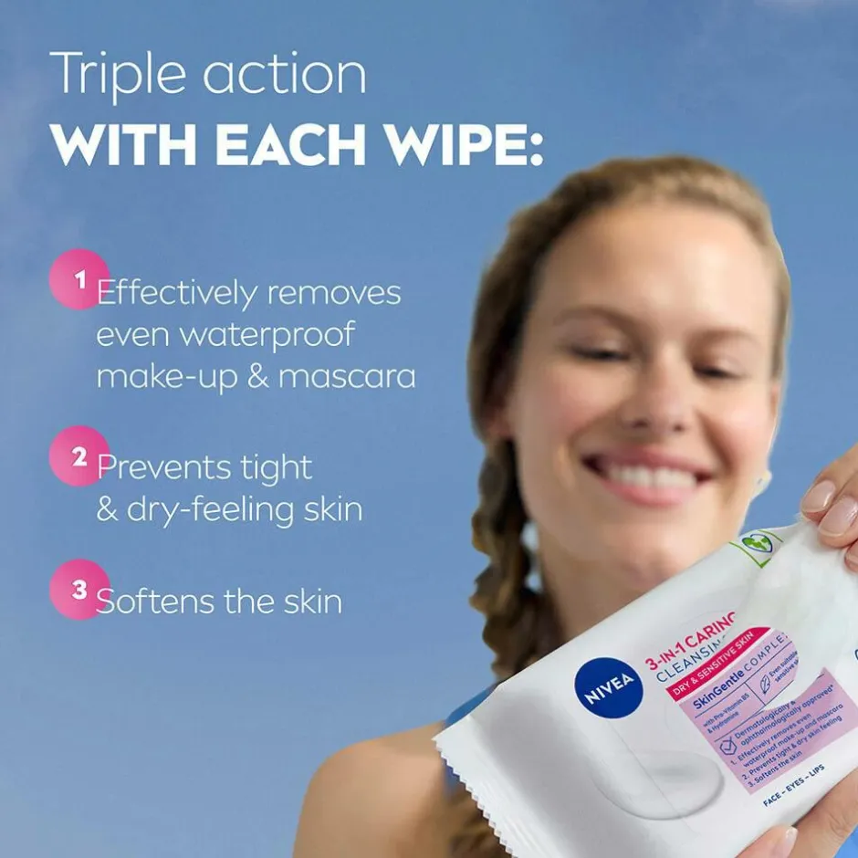 Nivea Ansigtsservietter Gentle Cleansing Wipes 25 stk.^ Ansigtspleje