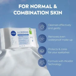 Nivea Ansigtsservietter Refreshing Cleansing Wipes 25 stk.^ Ansigtspleje