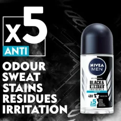 Nivea Antiperspirant Deo Roll on Black & White Fresh 50 ml^ Kropspleje|Kropspleje