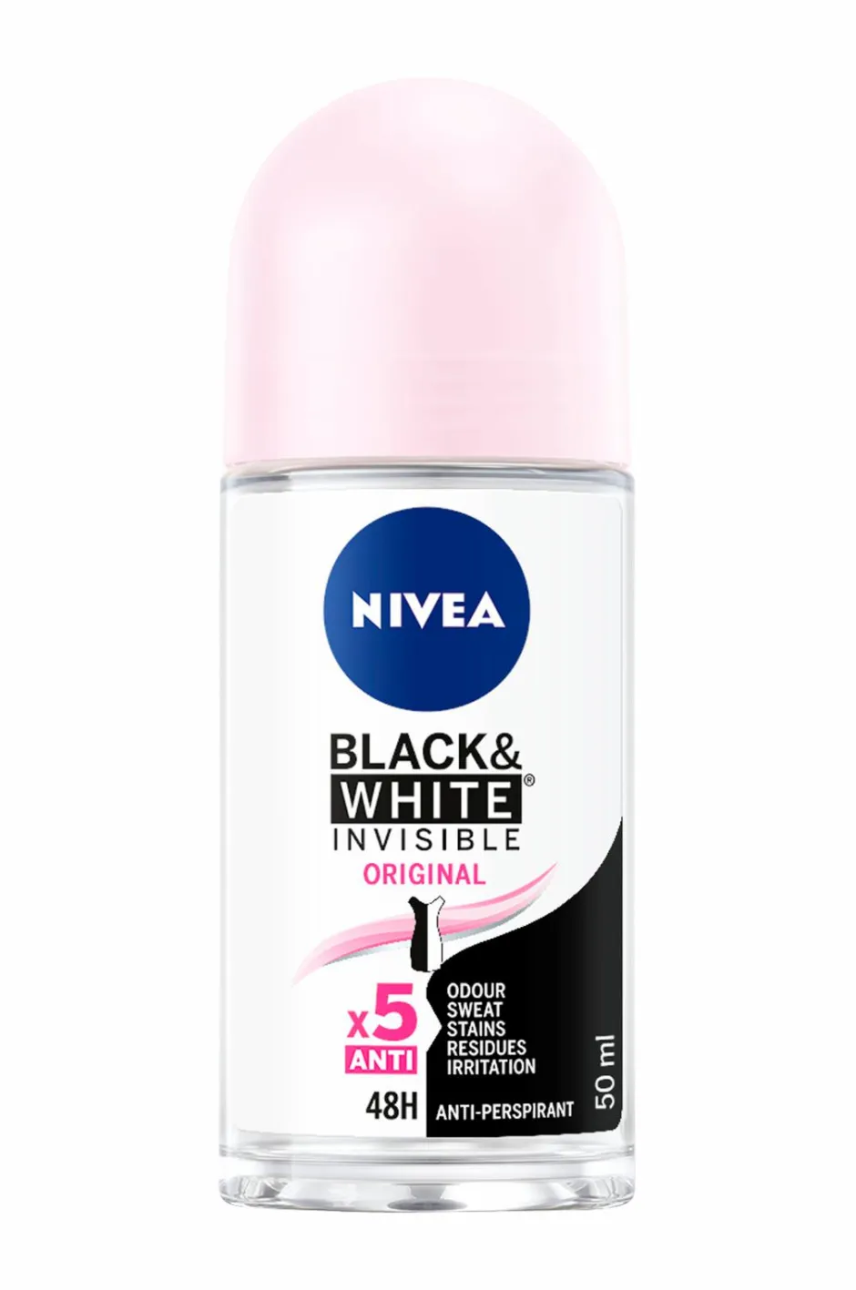 Nivea Black & White Original Roll On 50 ml^ Kropspleje