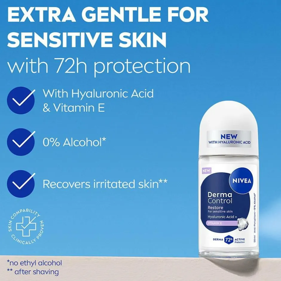 Nivea Derma Control Restore Roll On 50 Ml^ Kropspleje