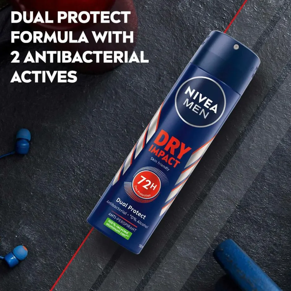 Nivea Dry Impact Deo Spray 150 ml^ Kropspleje|Kropspleje