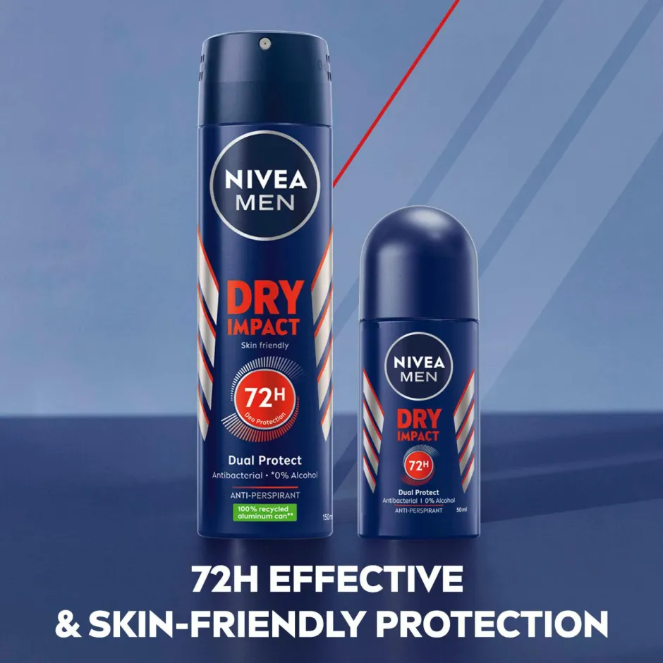 Nivea Dry Impact Deo Spray 150 ml^ Kropspleje|Kropspleje