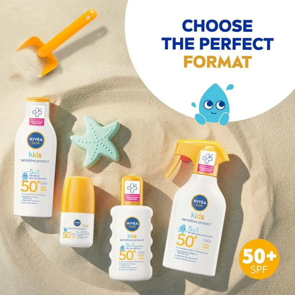 Nivea Kids Sensitive Sun Roll On Spf 50+ 50Ml^ Solbeskyttelse