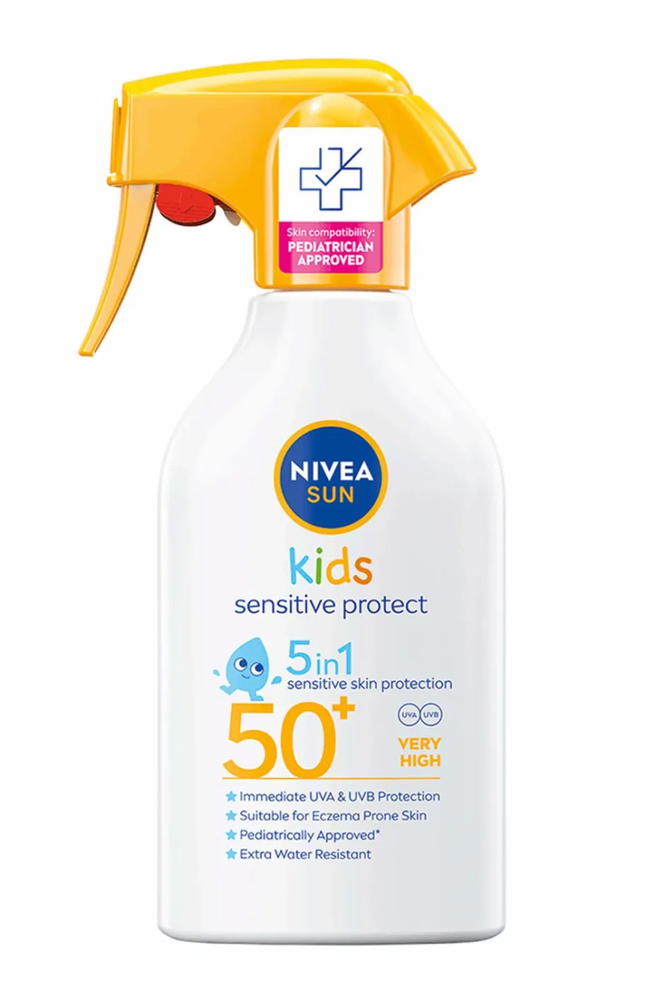 Nivea Kids Sensitive Protect & Play Sun Trigger Spray SPF 50+^ Solbeskyttelse