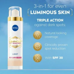 Nivea LUMINOUS630 Anti Dark-Spot Cc Fluid 3-I-1 40Ml^ Ansigtspleje