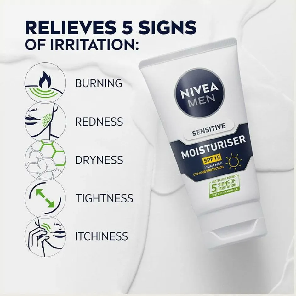 Hot Men Sensitive Moisturiser SPF15 75 ml Ansigtspleje|Ansigtspleje