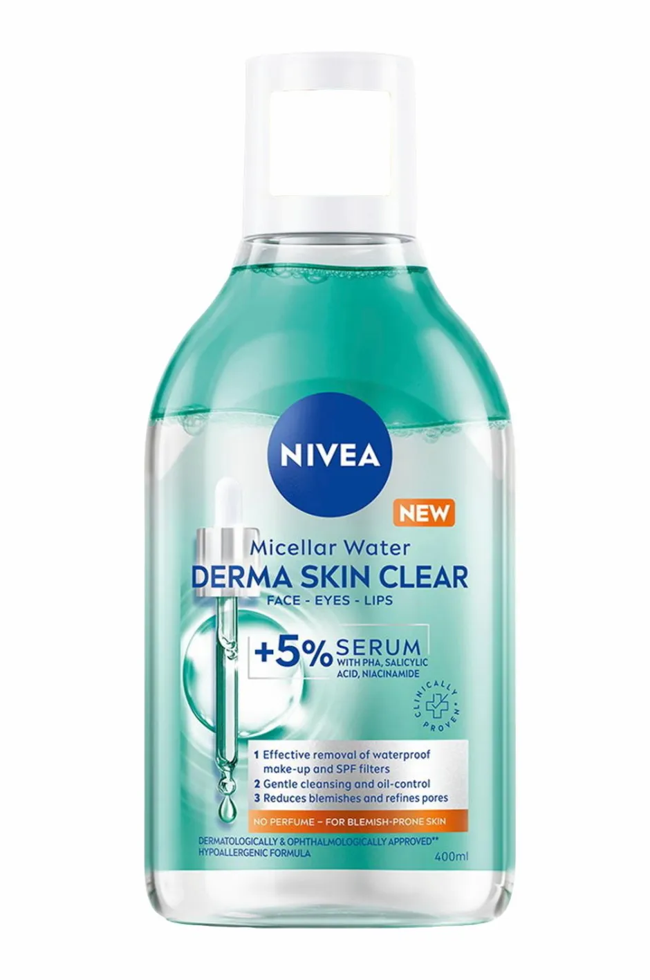Clearance Micellar Water Derma Skin Clear 400 Ml Ansigtspleje