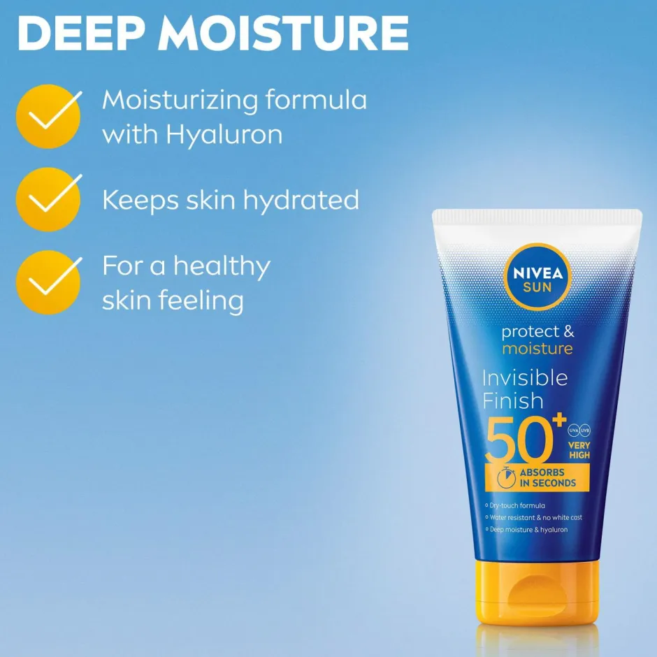 Nivea Protect & Moisture Invisible Finish Lotion Spf 50 150Ml^ Kropspleje|Kropspleje