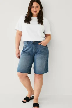 Noisy May Curve Denimshorts nmHolla NW Loose Short AZ426MB Curv^Dame Shorts