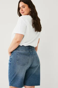 Noisy May Curve Denimshorts nmHolla NW Loose Short AZ426MB Curv^Dame Shorts