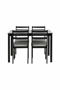 NORDFORM Alicante rektangulært spisebordssæt med bord og 4 stole, 110x70x74,5 cm^ Spisegrupper