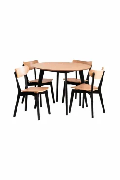 NORDFORM Roxby spisebordssæt med bord og 4 stole, 105x105x76 cm^ Spisegrupper