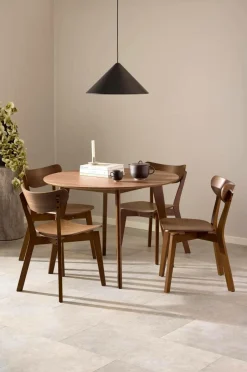 NORDFORM Roxby spisebordssæt med bord og 4 stole, 105x105x76 cm^ Spisegrupper