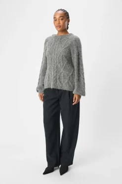 Object Trøje objSmilla Knit RE L/S Pullover^Dame Trøjer & Cardigans