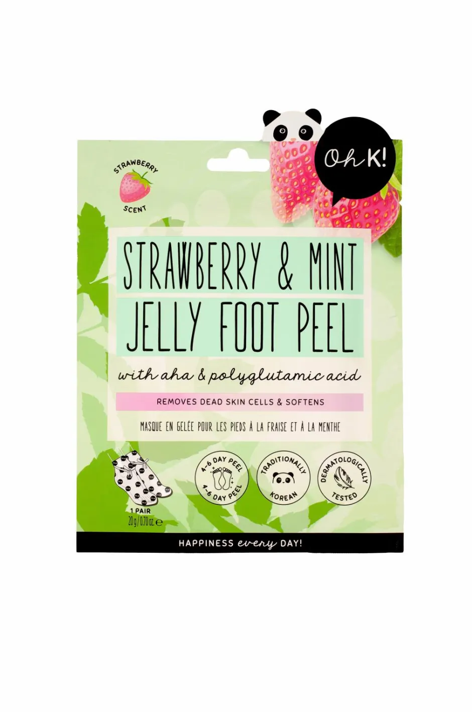 Oh K! Strawberry & Mint Jelly Foot Peel^ Kropspleje