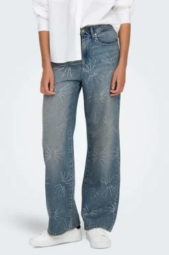 Only Jeans onlHope EX HW Wide Rhinst Dnm Tai D^Dame Jeans