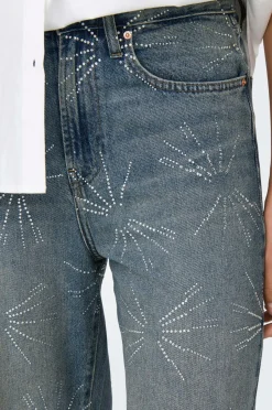 Only Jeans onlHope EX HW Wide Rhinst Dnm Tai D^Dame Jeans