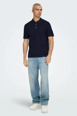 ONLY & SONS Trøje onsMoon Reg 12 SS Polo Knit^ Trøjer