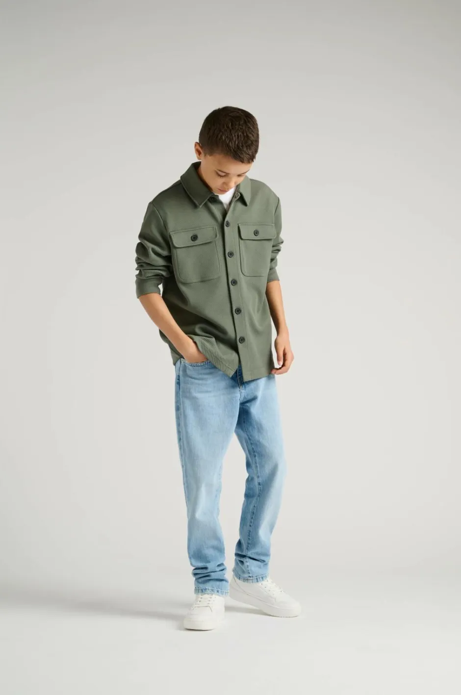 Clearance JUNIOR Overskjorte osjNew Kodyl Overshirt Sweat Børn Skjorter