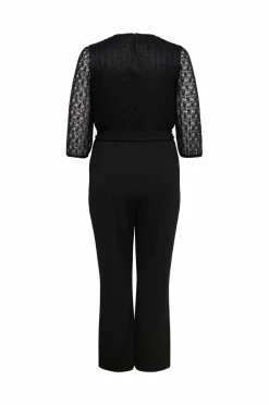 Only Carmakoma Buksekjole carBetsy 3/4 Wrap V-neck Jumpsuit^Dame Jumpsuits & Buksedragter