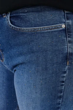 Discount Jeans carWilly HW Flared Rhinestone Dame Jeans