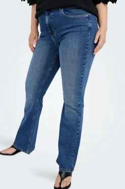 Discount Jeans carWilly HW Flared Rhinestone Dame Jeans