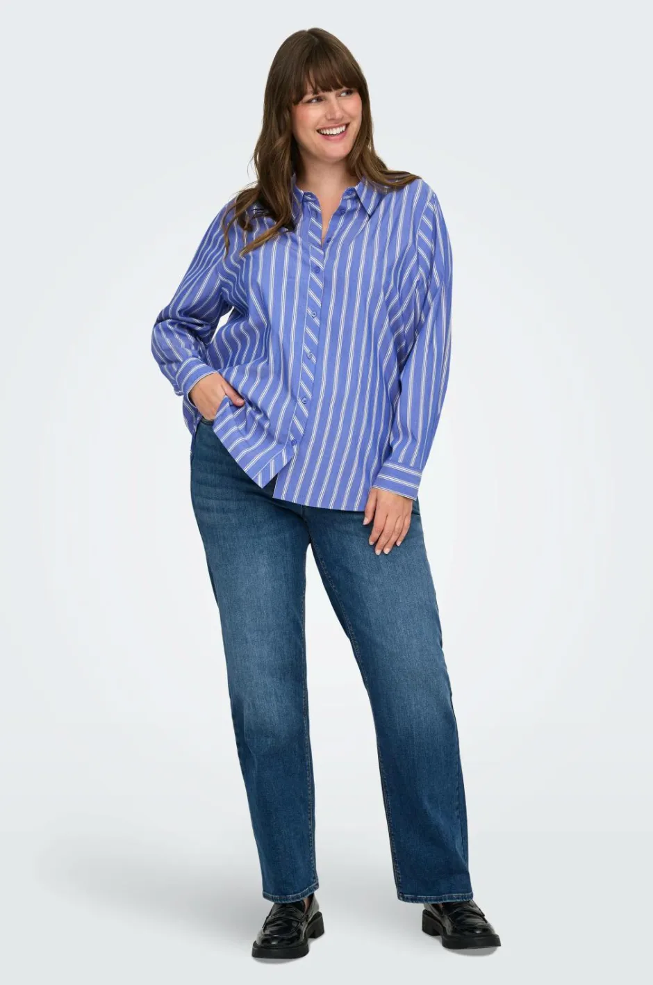 Only Carmakoma Skjorte carLiah LS Shirt Wvn^Dame Skjorter & Bluser