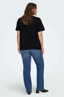 Only Carmakoma T-shirt carKita Life SS O-neck Jeans^Dame Toppe & Tank-Toppe