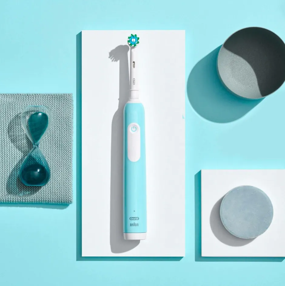 Oral B El-tandbørste Pro1 Turquoise + Ekstra Refill^ Tandpleje