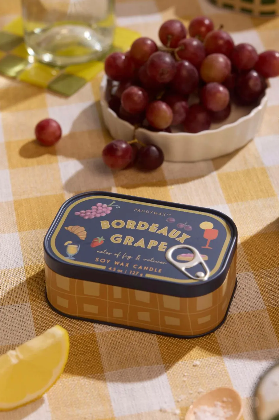 Hot Bistro Grapes Printed Tin Candle - Bordeaux Grape Rumduft
