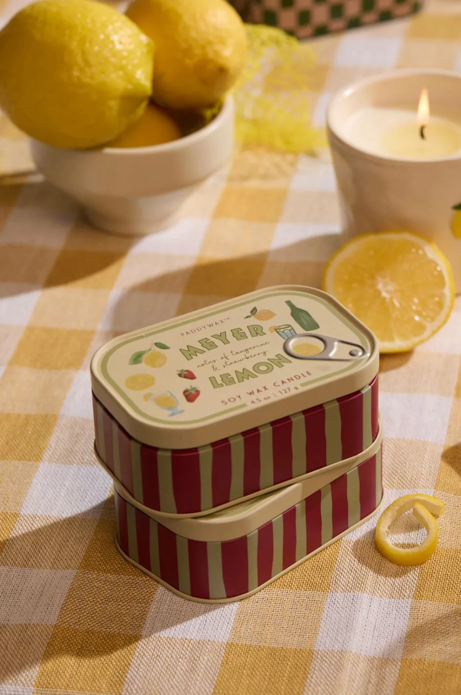 Best Bistro Lys i tin med citrontryk - Meyer Lemon Rumduft