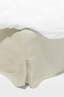 Pastill Viola sengekappe i fransk hør højde 48 cm^ Sengekapper