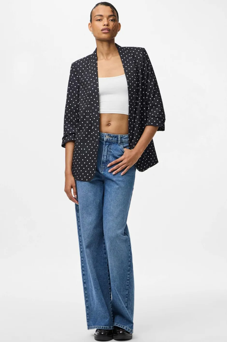 pieces Habitjakke pcBosella 3/4 Printed Blazer^Dame Blazere & Veste
