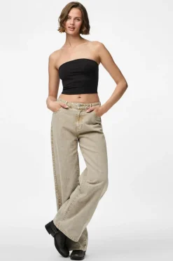 Discount Jeans pcFay MW Wide Dame Jeans