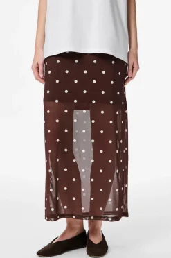 Clearance Maxi nederdel pcDorthea HW Ankle Mesh Dame Nederdele