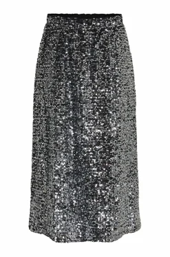 Sale Nederdel pcSerena Sequin HW Midi Skirt MM Dame Nederdele