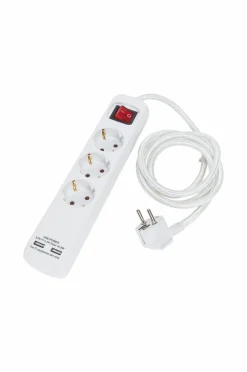 PR Home Stikdåse 3 stik + Usb 1,4 m^ Lampetilbehør