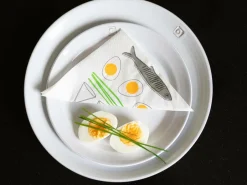 Rotor design Servietter Herring, æg og snaps 20-pak^ Bordtekstiler