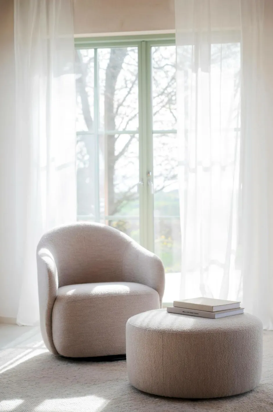 Rowico Home Joplin Puf Ø70^ Puffer & Fodskamler