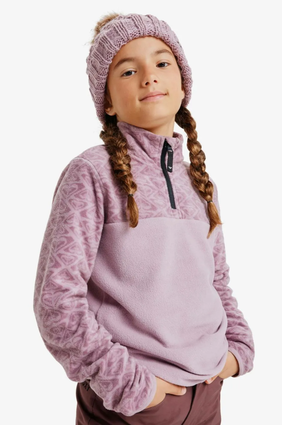 Roxy Fleecetrøje Whitecamp Half Zip^Børn Trøjer & Cardigans