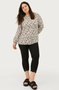 Sandgaard Leggings Oslo Leggings 3/4 With Lace^Dame Tights & Leggings