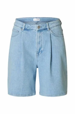 Outlet Denimshorts slfAnya-gry HW Pleat Dame Shorts