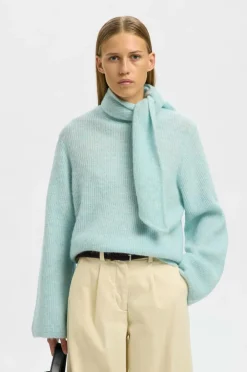 Best Pullover slfLlulu LS Bow Knit Dame Trøjer & Cardigans